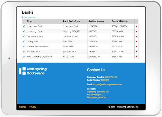 QuickBooks Online checks