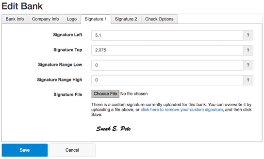 QuickBooks Online checks