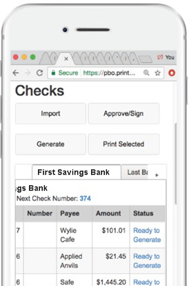 QuickBooks Online checks